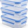 Tefal MasterSeal Fresh Vershoudbakjes - 3-delige Mealprep Set - 3x 0.55L - Blauw
