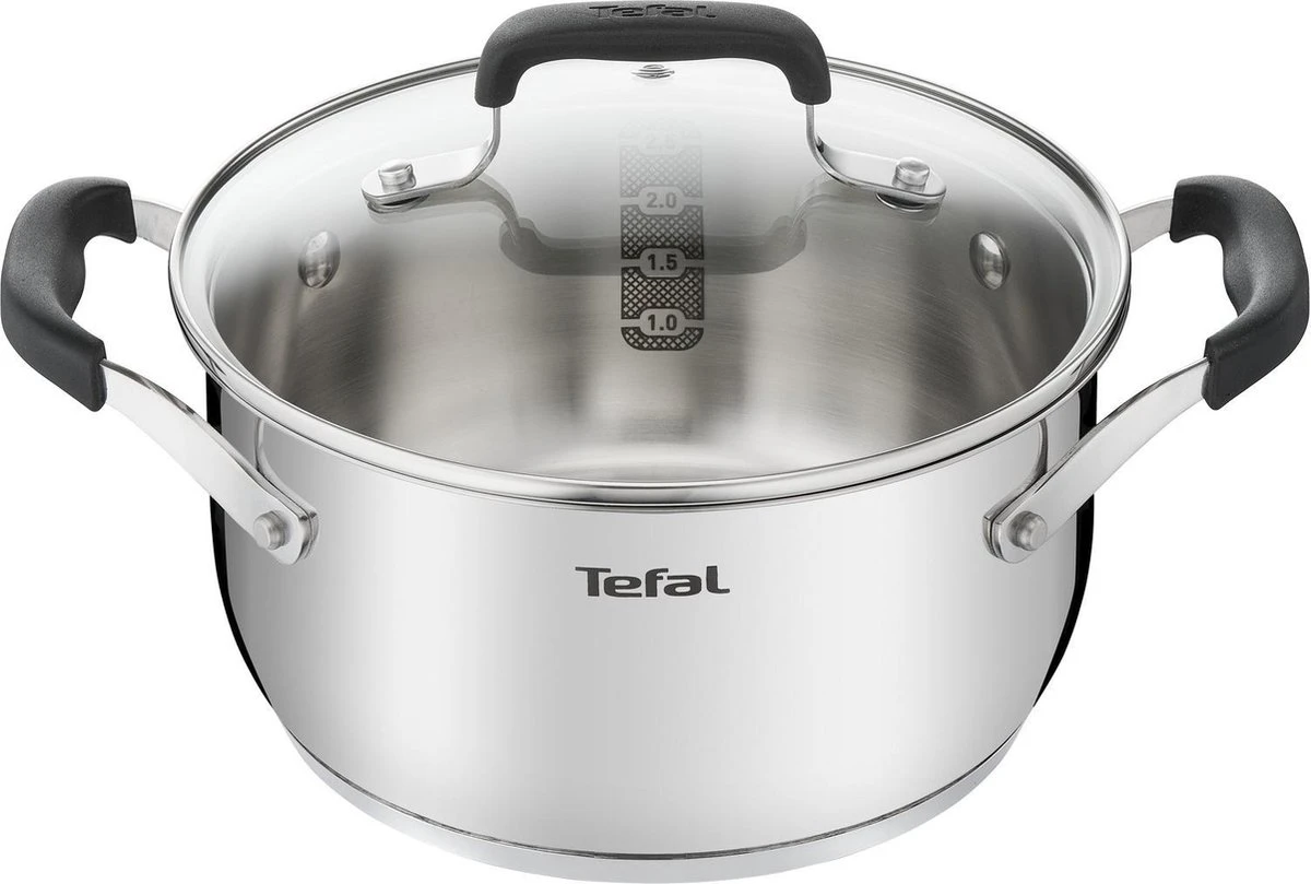 Tefal Cook & Cool E493S6 - Set 3-delig (kookpan 20/24 + Steelpan 16) 2 Tefal Cook & Cool E493S6 - Set 3-delig (kookpan 20/24 + Steelpan 16) - Afbeelding 2