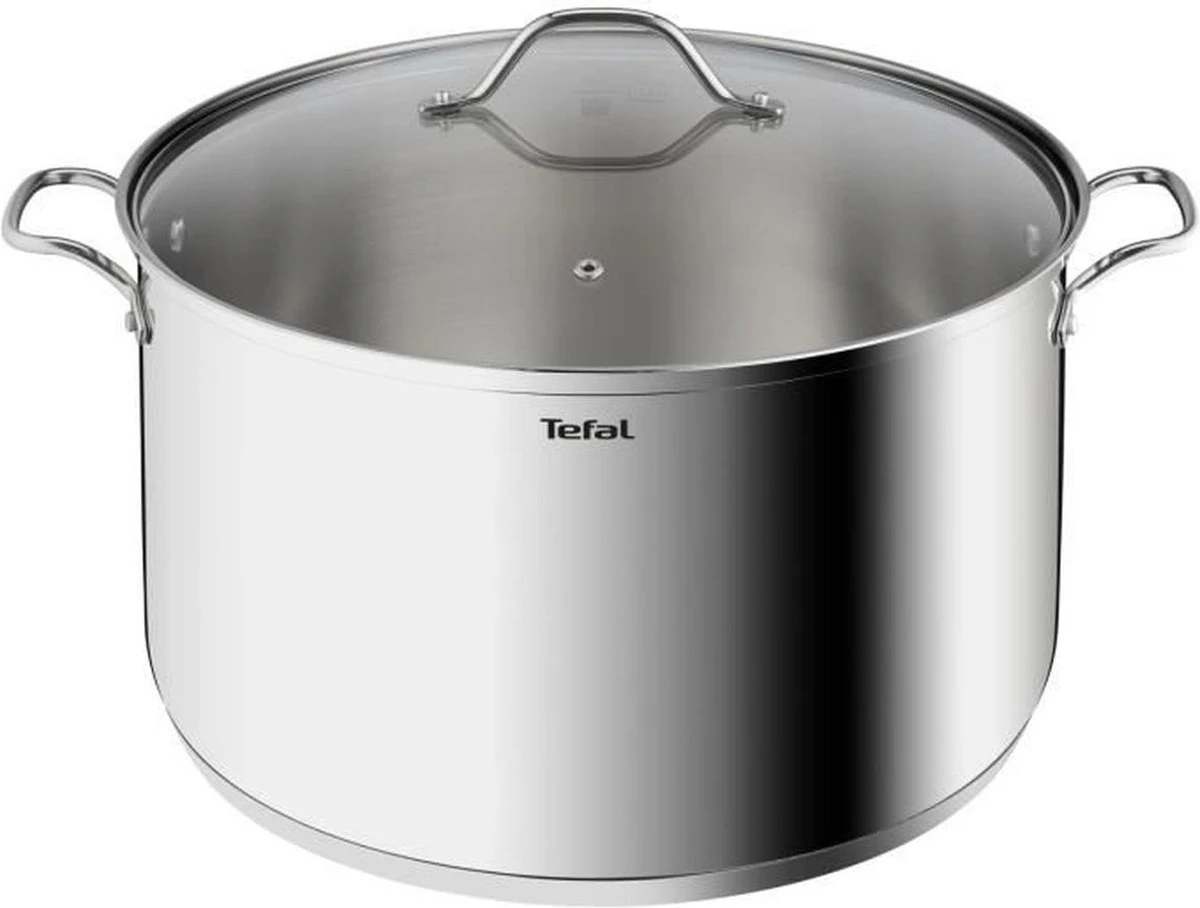 TEFAL B8646404 26 Cm Roestvrijstalen Pan, Alle Branders Inclusief Inductie, 6,5 L, Stevige Handgrepen, Glazen Deksel, Intuition XL 1 TEFAL B8646404 26 Cm Roestvrijstalen Pan, Alle Branders Inclusief Inductie, 6,5 L, Stevige Handgrepen, Glazen Deksel, Intuition XL