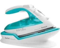 Tefal Koken Verkoopwinkel 21 Tefal FV6520 Stoomstrijkijzer Station 2400 W 0,25 L Keramische Zoolplaat Turkoois, Wit