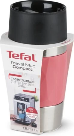 Tefal Compact Travel Mug Compact Thermosfles - 0,3 L - Koraal -Tefal Koken Verkoopwinkel 653x1200