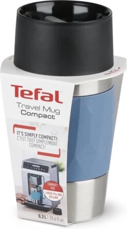 Tefal Compact Travel Mug Compact Thermosfles - 0,3 L - Blauw -Tefal Koken Verkoopwinkel 664x1200 1