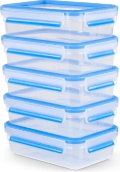Tefal Koken Verkoopwinkel 19 Tefal MasterSeal Fresh Mealprep Set - 5 X 800ml - Blauw