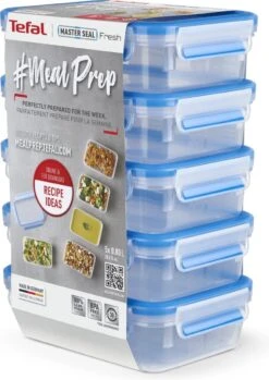 Tefal MasterSeal Fresh Mealprep Set - 5 X 800ml - Blauw -Tefal Koken Verkoopwinkel 849x1200
